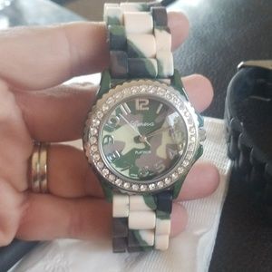 Geneva Camo Bling watch